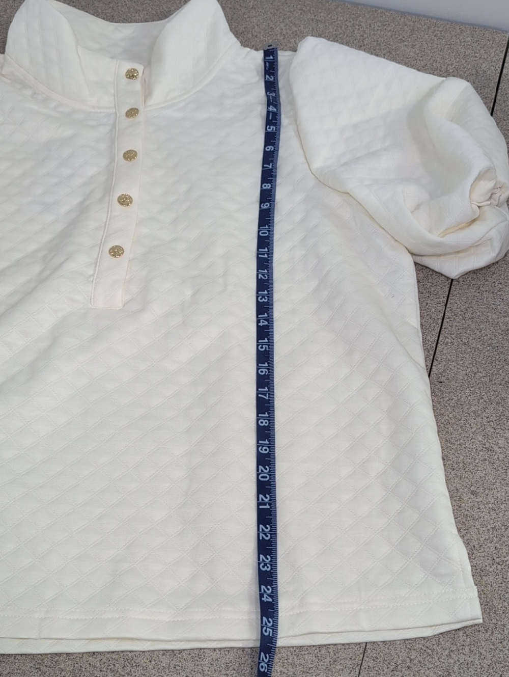 Mary Square Short Set, Madelyn, Top & Shorts, Quilted Cream, Loungewear, Size XL - Picture 5 of 15